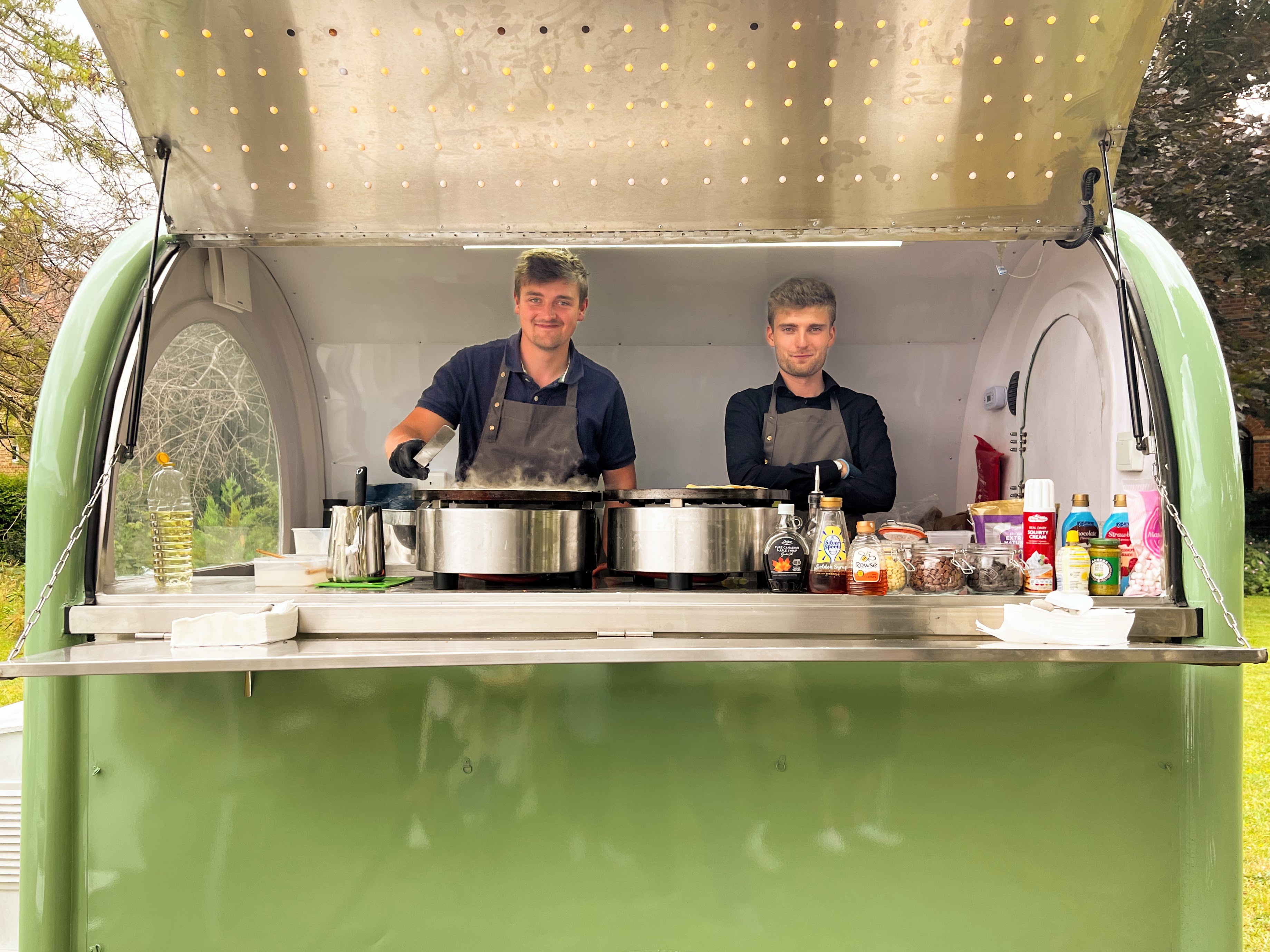 Eden Crepes trailer — luxury crepe catering for weddings UK